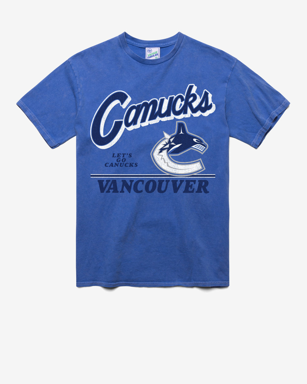 VANCOUVER CANUCKS FLY BY VINTAGE '47 TUBULAR TEE DT CALI BLUE