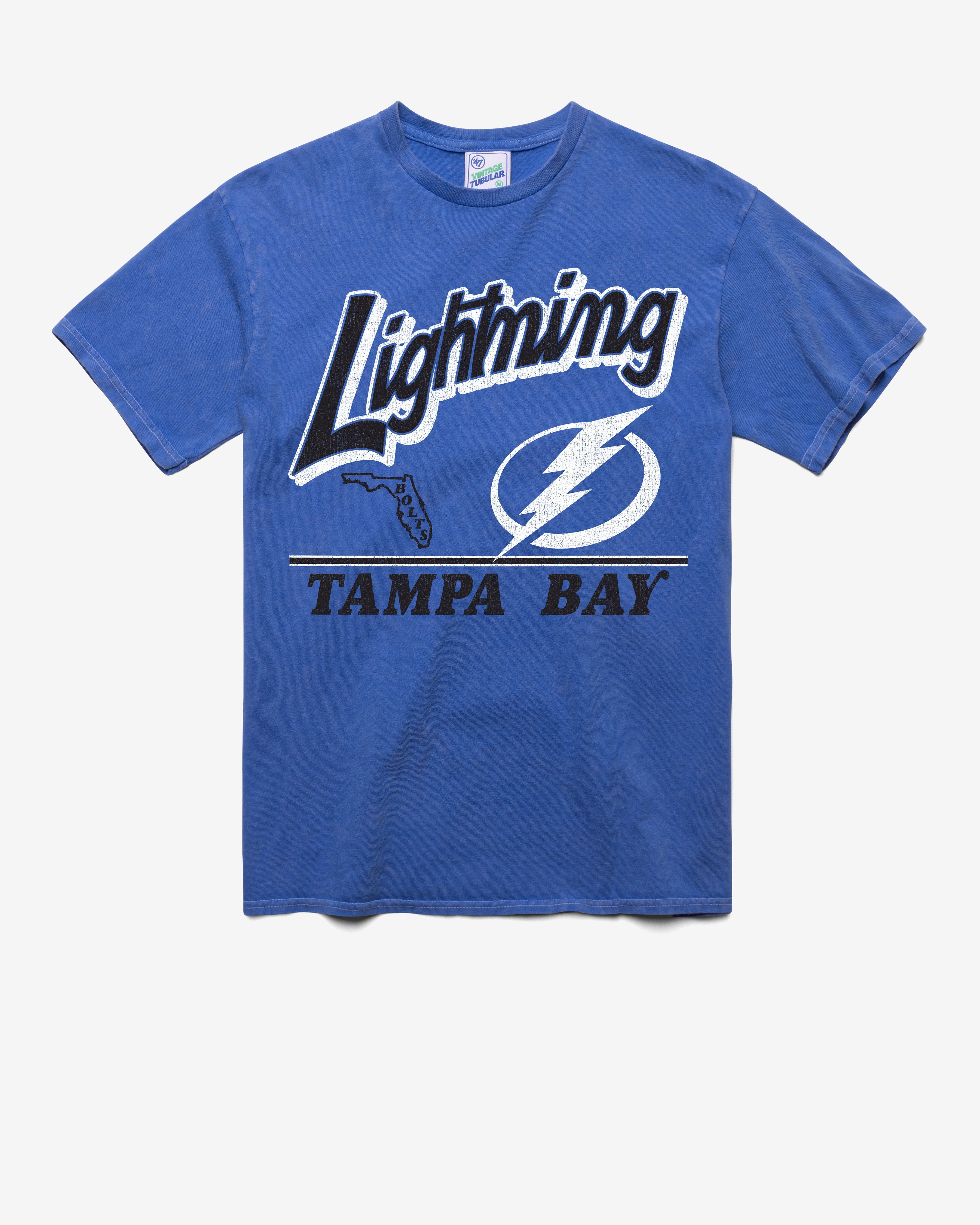 TAMPA BAY LIGHTNING FLY BY VINTAGE '47 TUBULAR TEE DT CALI BLUE