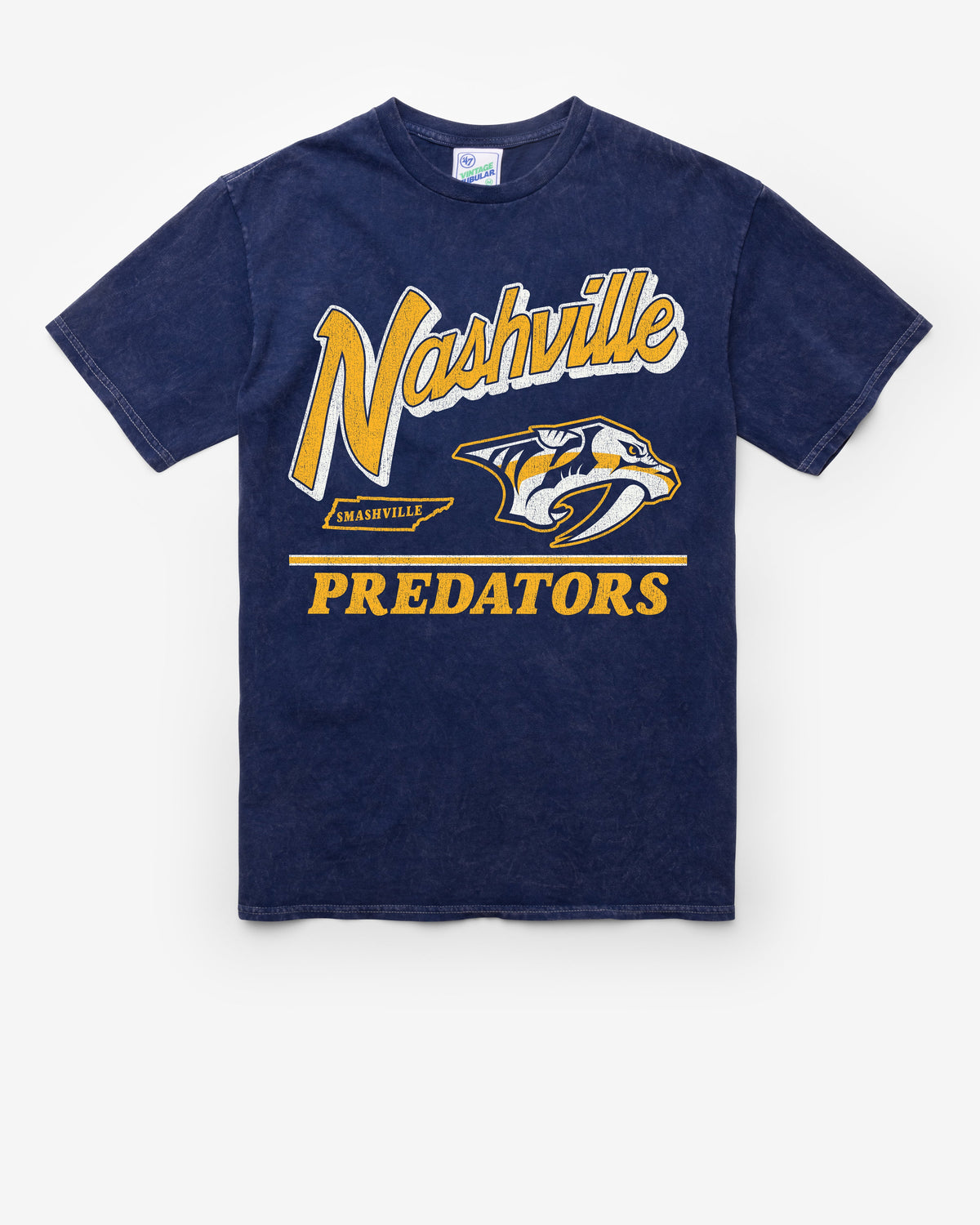 NASHVILLE PREDATORS FLY BY VINTAGE '47 TUBULAR TEE DT NAVY