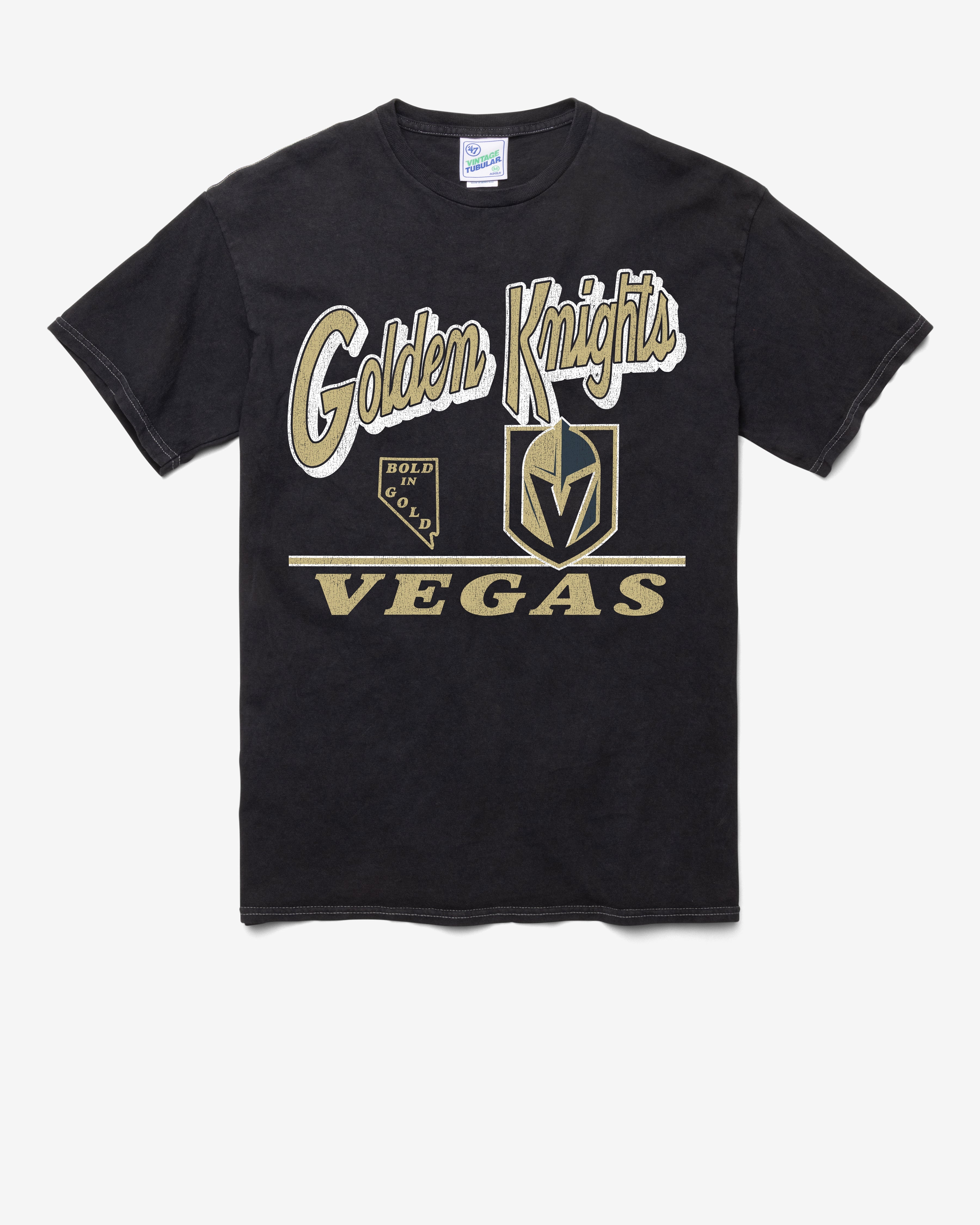 VEGAS GOLDEN KNIGHTS FLY BY VINTAGE '47 TUBULAR TEE DT BLACK