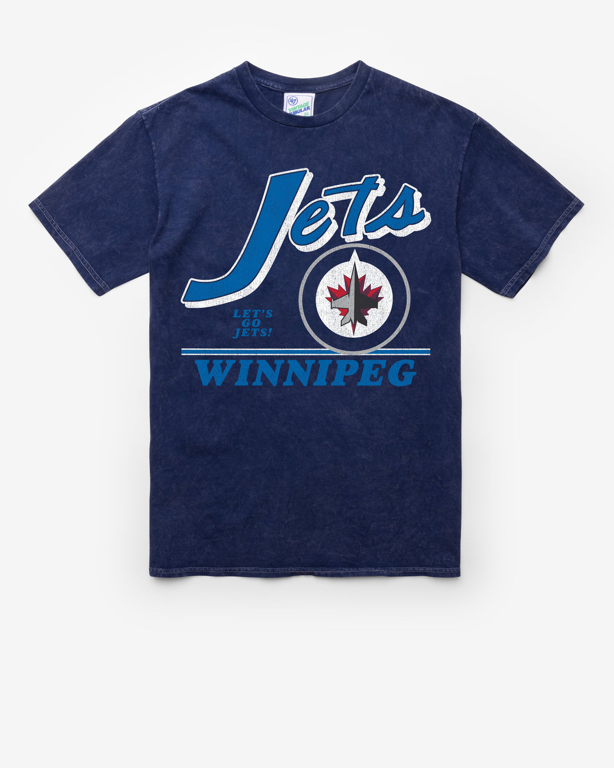 WINNIPEG JETS FLY BY VINTAGE '47 TUBULAR TEE DT NAVY