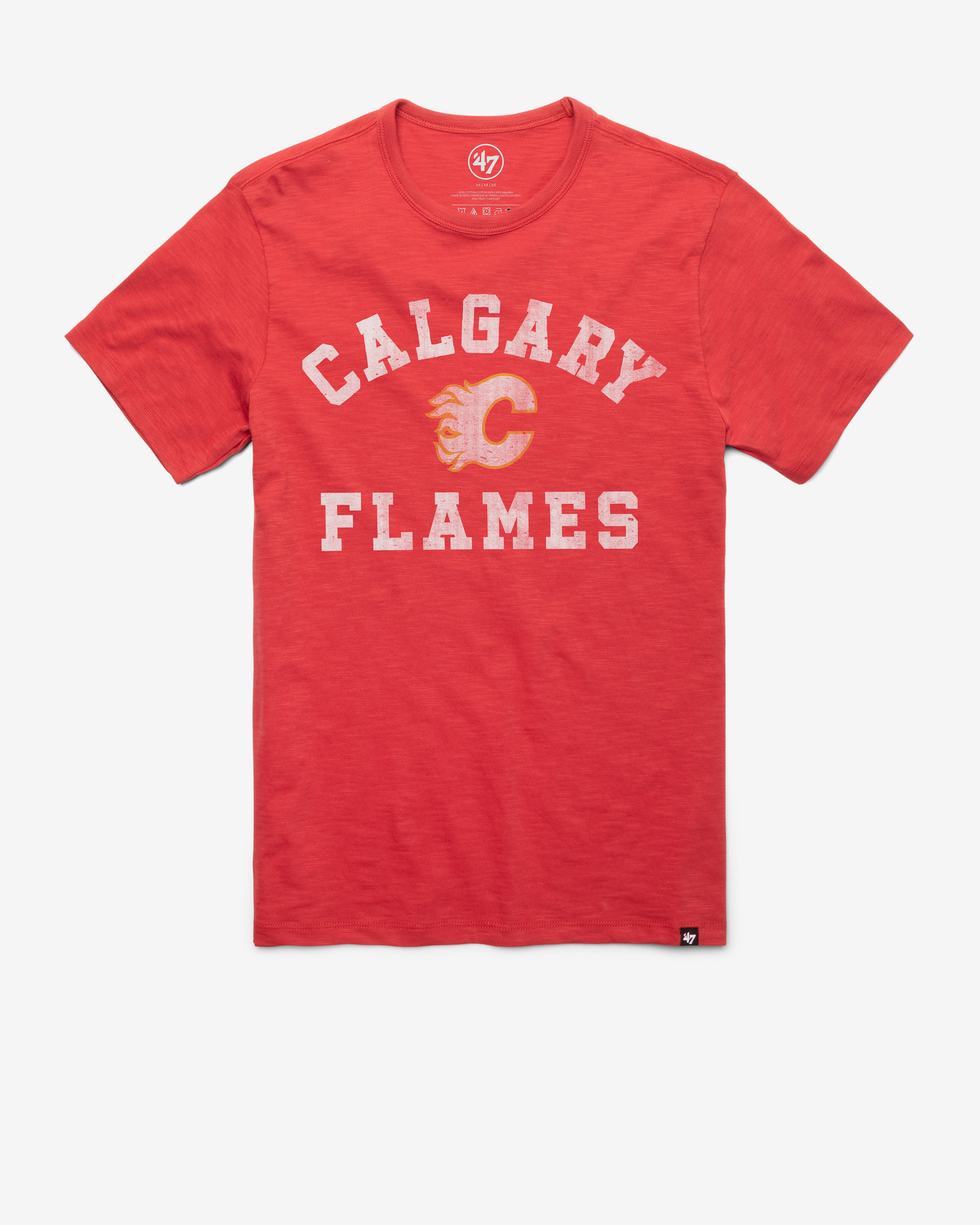 CALGARY FLAMES ODESSA '47 SCRUM TEE RESCUE RED