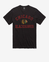 CHICAGO BLACKHAWKS ODESSA '47 SCRUM TEE JET BLACK