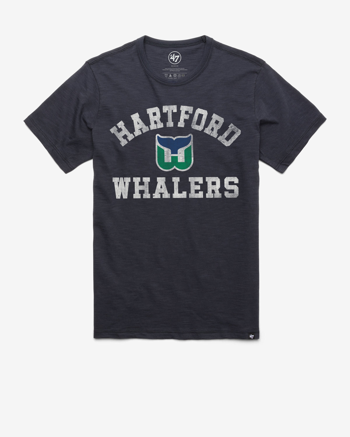 HARTFORD WHALERS VINTAGE ODESSA '47 SCRUM TEE FALL NAVY