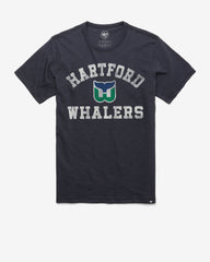 HARTFORD WHALERS VINTAGE ODESSA '47 SCRUM TEE FALL NAVY
